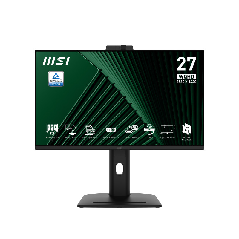 MSI Pro MP275QPDG écran plat de PC 68,6 cm (27") 2560 x 1440 pixels Wide Quad HD LCD Noir