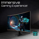 GIGABYTE GS27QCA 27" Moniteur Gaming Incurvé QHD - 2560 x 1440, 180Hz, 1ms, 250 cd m², FreeSync, HDR Ready, HDMI 2.0,