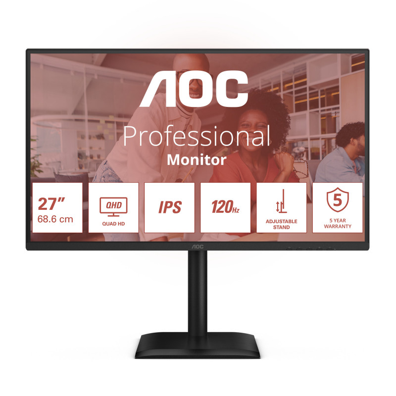 AOC E4 Q27E4U écran plat de PC 68,6 cm (27") 2560 x 1440 pixels Quad HD LED Noir