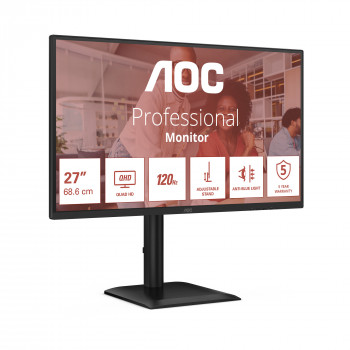 AOC E4 Q27E4U écran plat de PC 68,6 cm (27") 2560 x 1440 pixels Quad HD LED Noir
