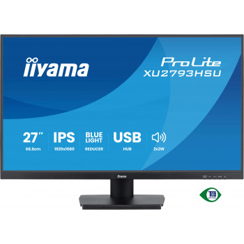 iiyama ProLite XU2793HSU-B7 écran plat de PC 68,6 cm (27") 1920 x 1080 pixels Full HD LED Noir