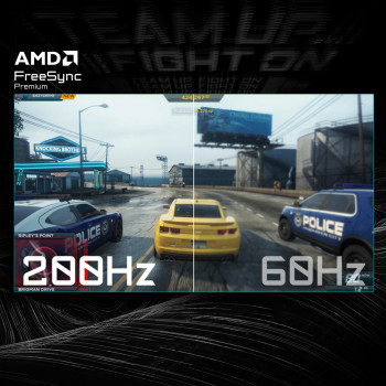 GIGABYTE GS25F2 Écran Gaming 25" FHD - 1920 x 1080, 200Hz, 1ms, 300 cd m², Display HDR 10, HDMI 2.0, DisplayPort 1.4