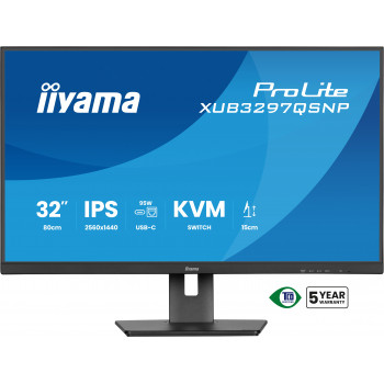 iiyama ProLite XUB3297QSNP-B1 écran plat de PC 81,3 cm (32") 2560 x 1440 pixels Quad HD LED Noir