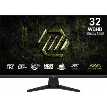 MSI MAG 325QF E18V écran plat de PC 80 cm (31.5") 2560 x 1440 pixels Wide Quad HD LED Noir