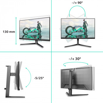 Philips Evnia 3000 27M2N3800A 00 écran plat de PC 68,6 cm (27") 3840 x 2160 pixels 4K Ultra HD LCD Gris