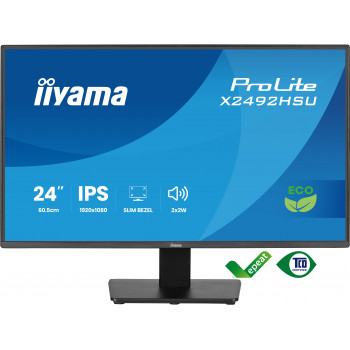 iiyama ProLite X2492HSU-B1 écran plat de PC 60,5 cm (23.8") 1920 x 1080 pixels Full HD LED Noir