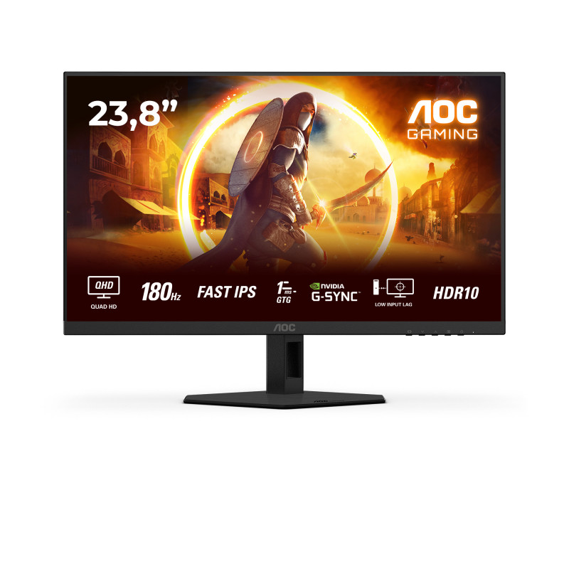 AOC G4 Q24G4RE écran plat de PC 60,5 cm (23.8") 2560 x 1440 pixels Quad HD LED Noir, Rouge