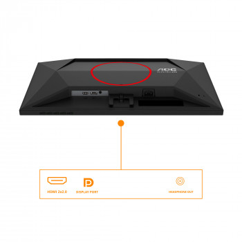 AOC G4 Q24G4RE écran plat de PC 60,5 cm (23.8") 2560 x 1440 pixels Quad HD LED Noir, Rouge