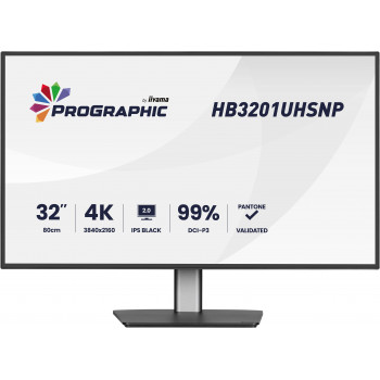 iiyama ProGraphic HB3201UHSNP-B1 écran plat de PC 80 cm (31.5") 3840 x 2160 pixels Noir