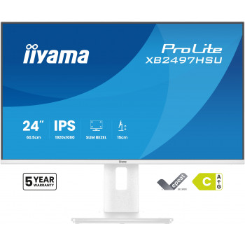iiyama ProLite XB2497HSU-W1 écran plat de PC 60,5 cm (23.8") 1920 x 1080 pixels Full HD LED Blanc