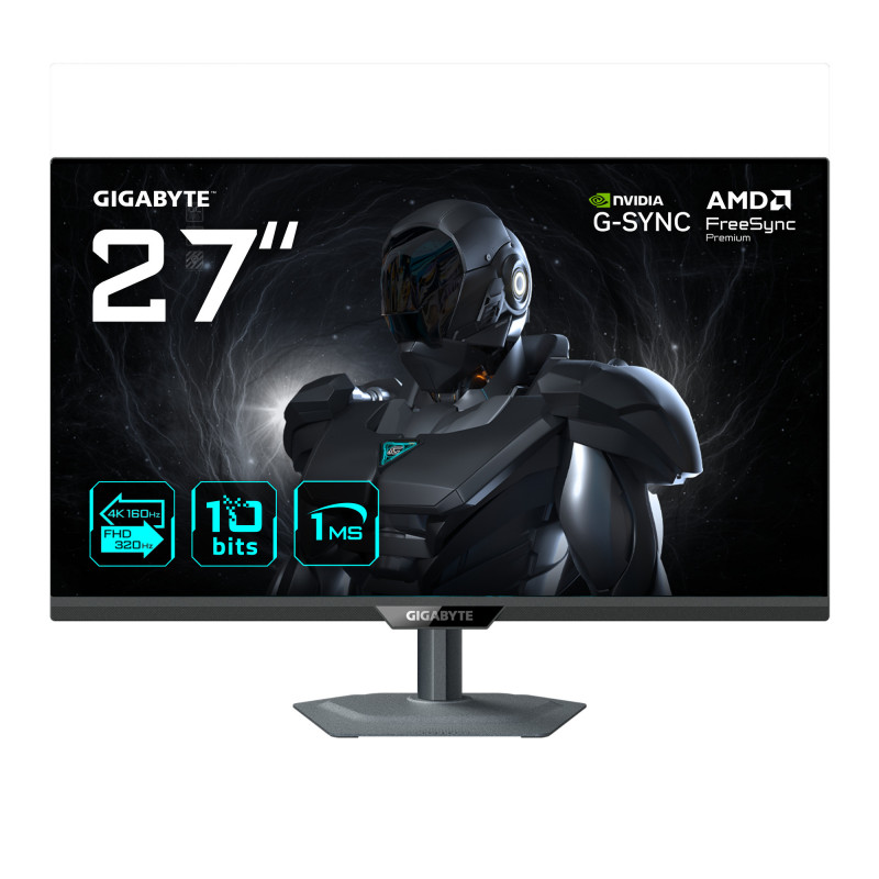 GIGABYTE G27UP Moniteur de jeu 27” 4K UHD - Mode double (4K 160Hz ou FHD 320Hz), 3840 x 2160, 1ms, 400 cd m², FreeSync Premium,