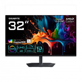 GIGABYTE MO32U2 Moniteur Gaming OLED 32” 4K UHD - 3840 x 2160, 240Hz, 0.03ms, 250 cd m², G-Sync Compatible, FreeSync Premium