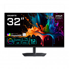 GIGABYTE MO32U2 Moniteur Gaming OLED 32” 4K UHD - 3840 x 2160, 240Hz, 0.03ms, 250 cd m², G-Sync Compatible, FreeSync Premium
