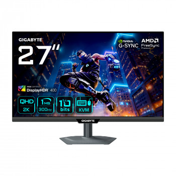 GIGABYTE M27Q3 Moniteur Gaming 27" QHD - 2560 x 1440, 300Hz, 1ms, 400 cd m², FreeSync Premium, Display HDR400, HDMI 2.0,