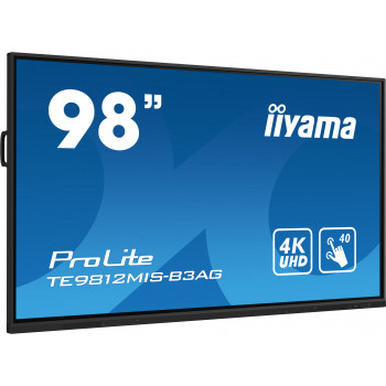 iiyama TE9812MIS-B3AG Écran d'affichage dynamique En forme de kiosk 2,48 m (97.5") LCD Wifi 400 cd m² 4K Ultra HD Noir Écran