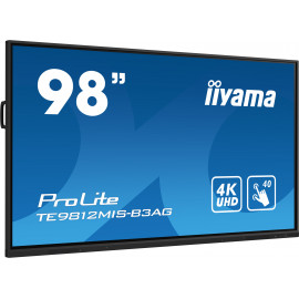 iiyama TE9812MIS-B3AG Écran d'affichage dynamique En forme de kiosk 2,48 m (97.5") LCD Wifi 400 cd m² 4K Ultra HD Noir Écran