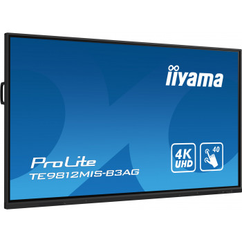 iiyama TE9812MIS-B3AG Écran d'affichage dynamique En forme de kiosk 2,48 m (97.5") LCD Wifi 400 cd m² 4K Ultra HD Noir Écran