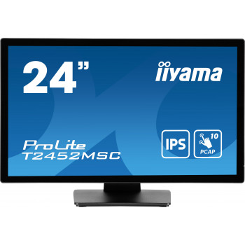 iiyama ProLite T2452MSC-B1 écran plat de PC 60,5 cm (23.8") 1920 x 1080 pixels Full HD LCD Écran tactile Multi-utilisateur Noir
