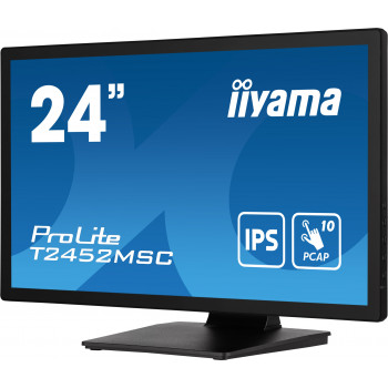 iiyama ProLite T2452MSC-B1 écran plat de PC 60,5 cm (23.8") 1920 x 1080 pixels Full HD LCD Écran tactile Multi-utilisateur Noir