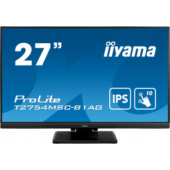 iiyama ProLite T2754MSC-B1AG écran plat de PC 68,6 cm (27") 1920 x 1080 pixels Full HD LED Écran tactile Multi-utilisateur Noir