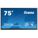 iiyama TE7504MIS-B3AG Écran d'affichage dynamique Écran plat interactif 190,5 cm (75") Wifi 400 cd m² 4K Ultra HD Noir Écran