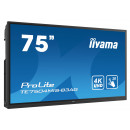 iiyama TE7504MIS-B3AG Écran d'affichage dynamique Écran plat interactif 190,5 cm (75") Wifi 400 cd m² 4K Ultra HD Noir Écran