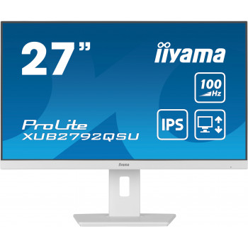 iiyama ProLite XUB2792QSU-W6 écran plat de PC 68,6 cm (27") 2560 x 1440 pixels Quad HD LED Blanc