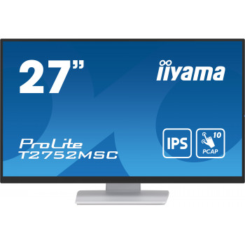 iiyama ProLite T2752MSC-W1 écran plat de PC 68,6 cm (27") 1920 x 1080 pixels Full HD LED Écran tactile Blanc