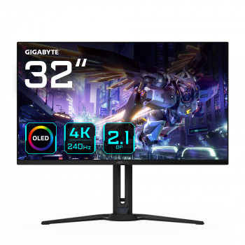 GIGABYTE AORUS Écran de jeu FO32U2P OLED de 32” - 3840 x 2160 (UHD), 240Hz, 0,03ms, 250 cd m², KVM, FreeSync Premium Pro,