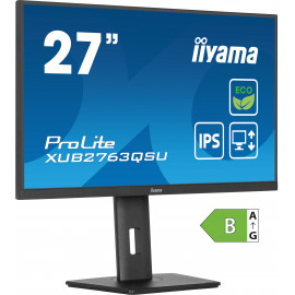 iiyama ProLite XUB2763QSU-B1 écran plat de PC 68,6 cm (27") 2560 x 1440 pixels Quad HD LED Noir