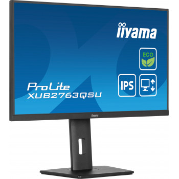 iiyama ProLite XUB2763QSU-B1 écran plat de PC 68,6 cm (27") 2560 x 1440 pixels Quad HD LED Noir