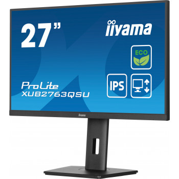 iiyama ProLite XUB2763QSU-B1 écran plat de PC 68,6 cm (27") 2560 x 1440 pixels Quad HD LED Noir