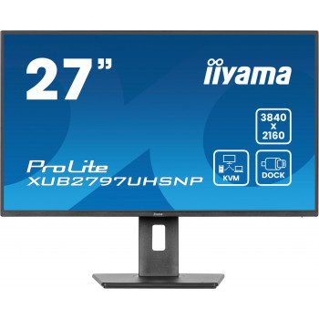 iiyama ProLite XUB2797UHSNP-B1 écran plat de PC 68,6 cm (27") 3840 x 2160 pixels 4K Ultra HD LED Noir