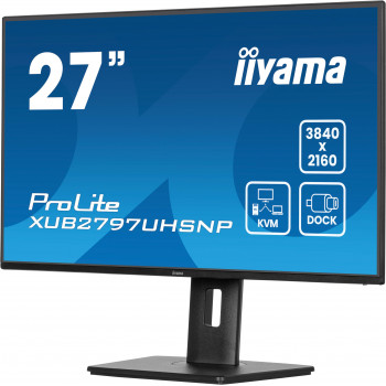 iiyama ProLite XUB2797UHSNP-B1 écran plat de PC 68,6 cm (27") 3840 x 2160 pixels 4K Ultra HD LED Noir
