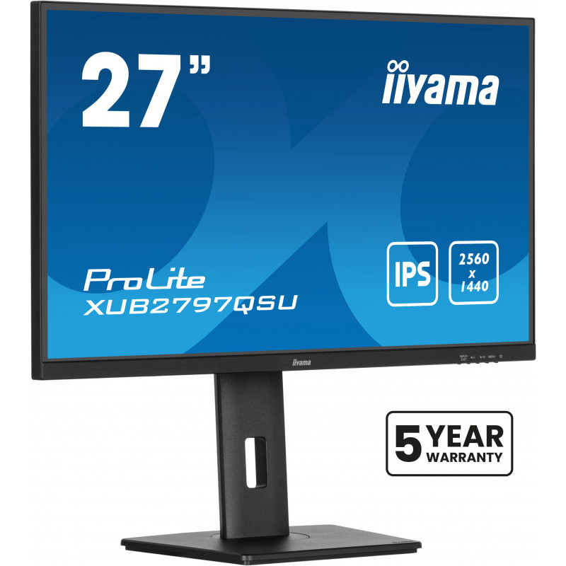 iiyama ProLite XUB2797QSU-B2 écran plat de PC 68,6 cm (27") 2560 x 1440 pixels Quad HD LED Noir