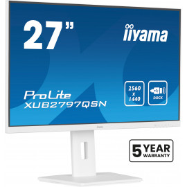 iiyama G-MASTER XUB2797QSN-W2 écran plat de PC 68,6 cm (27") 2560 x 1440 pixels Quad HD LED Blanc