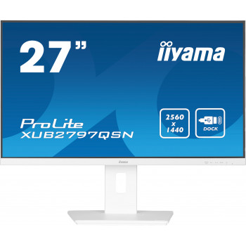 iiyama G-MASTER XUB2797QSN-W2 écran plat de PC 68,6 cm (27") 2560 x 1440 pixels Quad HD LED Blanc