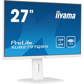 iiyama G-MASTER XUB2797QSN-W2 écran plat de PC 68,6 cm (27") 2560 x 1440 pixels Quad HD LED Blanc