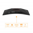 AOC G4 CU34G4Z écran plat de PC 86,4 cm (34") 3440 x 1440 pixels Wide Quad HD LED Noir, Rouge