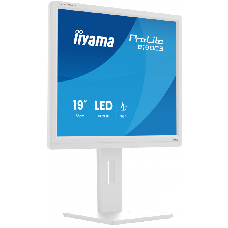 iiyama ProLite B1980S-W1 écran plat de PC 48,3 cm (19") 1280 x 1024 pixels SVGA LED Blanc