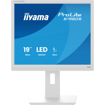 iiyama ProLite B1980S-W1 écran plat de PC 48,3 cm (19") 1280 x 1024 pixels SVGA LED Blanc