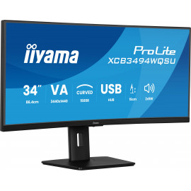 iiyama ProLite XCB3494WQSU-B1 écran plat de PC 86,4 cm (34") 3440 x 1440 pixels UltraWide Quad HD LED Noir