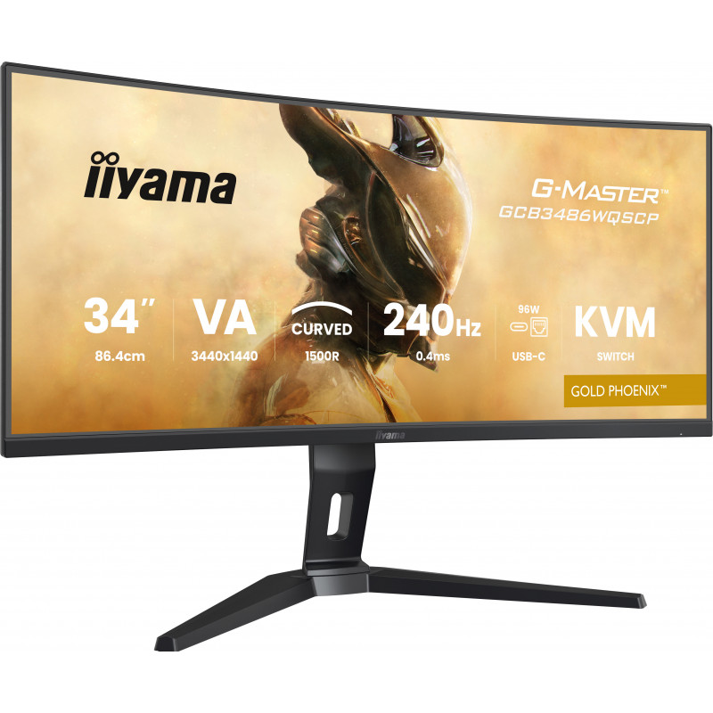 iiyama G-MASTER GCB3486WQSCP-B1 écran plat de PC 86,4 cm (34") 3440 x 1440 pixels UltraWide Quad HD Noir