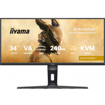 iiyama G-MASTER GCB3486WQSCP-B1 écran plat de PC 86,4 cm (34") 3440 x 1440 pixels UltraWide Quad HD Noir