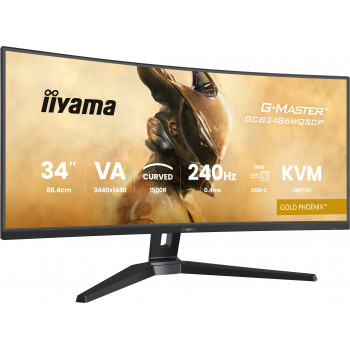 iiyama G-MASTER GCB3486WQSCP-B1 écran plat de PC 86,4 cm (34") 3440 x 1440 pixels UltraWide Quad HD Noir