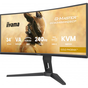 iiyama G-MASTER GCB3486WQSCP-B1 écran plat de PC 86,4 cm (34") 3440 x 1440 pixels UltraWide Quad HD Noir
