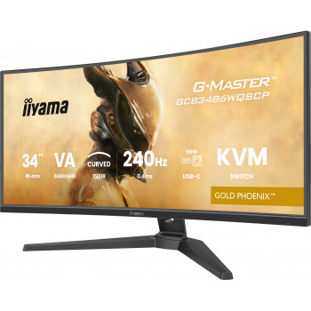 iiyama G-MASTER GCB3486WQSCP-B1 écran plat de PC 86,4 cm (34") 3440 x 1440 pixels UltraWide Quad HD Noir