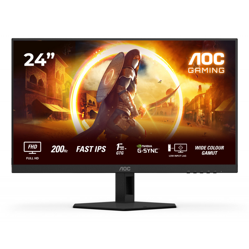 AOC G4 24G4HRE écran plat de PC 60,5 cm (23.8") 1920 x 1080 pixels Full HD LED Noir, Rouge