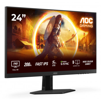 AOC G4 24G4HRE écran plat de PC 60,5 cm (23.8") 1920 x 1080 pixels Full HD LED Noir, Rouge