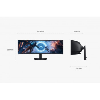 Samsung S49FG912EU écran plat de PC 124,5 cm (49") 5120 x 1440 pixels Dual QHD LCD Noir